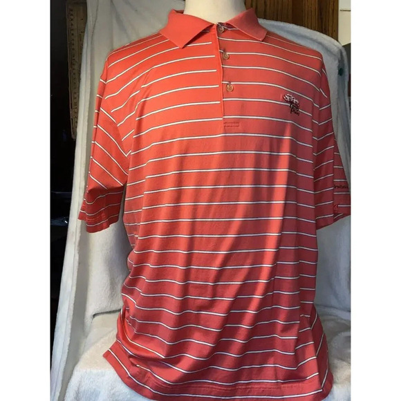 Torrey Pines cutter and buck large polo shirt signature collection salmon - Picture 1 of 9